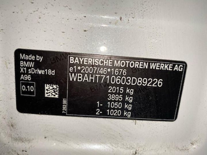 Photo 10 VIN: WBAHT710603D89226 - BMW X1 DIESEL - 2015 