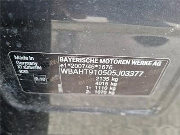 Photo 12 VIN: WBAHT910505J03377 - BMW X1 DIESEL - 2015 