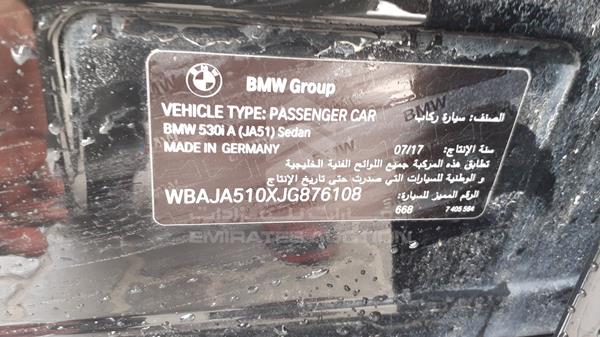 Photo 2 VIN: WBAJA510XJG876108 - BMW 530I 