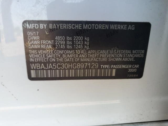 Photo 11 VIN: WBAJA5C30HG897129 - BMW 530 I 