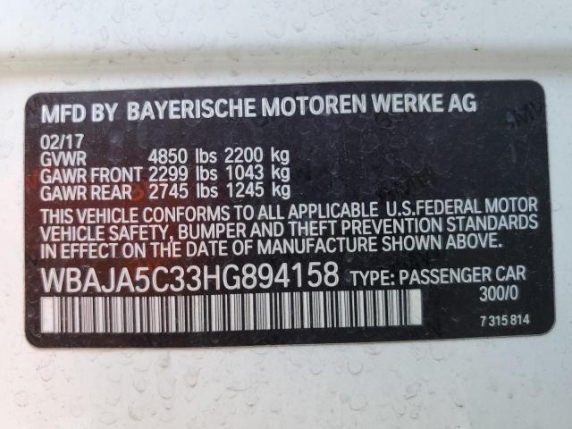 Photo 12 VIN: WBAJA5C33HG894158 - BMW 530 I 