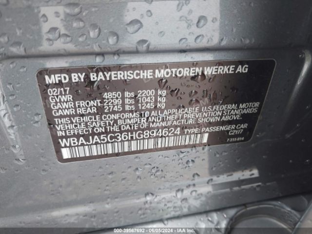 Photo 8 VIN: WBAJA5C36HG894624 - BMW 530I 