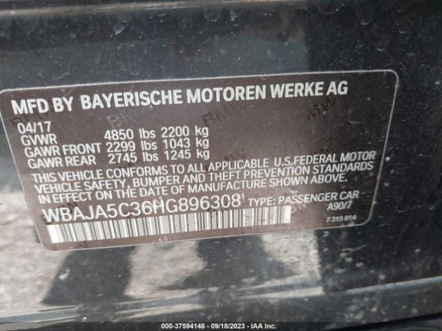 Photo 8 VIN: WBAJA5C36HG896308 - BMW 530I 