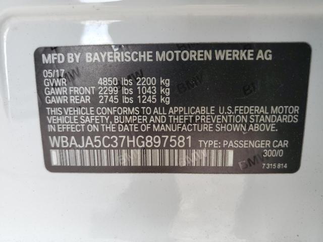 Photo 12 VIN: WBAJA5C37HG897581 - BMW 530 I 