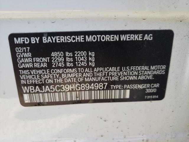 Photo 9 VIN: WBAJA5C39HG894987 - BMW 530 I 