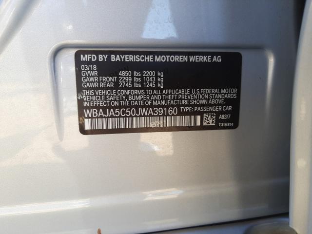 Photo 9 VIN: WBAJA5C50JWA39160 - BMW 530 I 