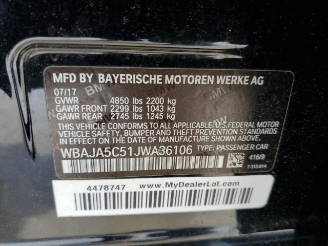 Photo 11 VIN: WBAJA5C51JWA36106 - BMW 530 I 