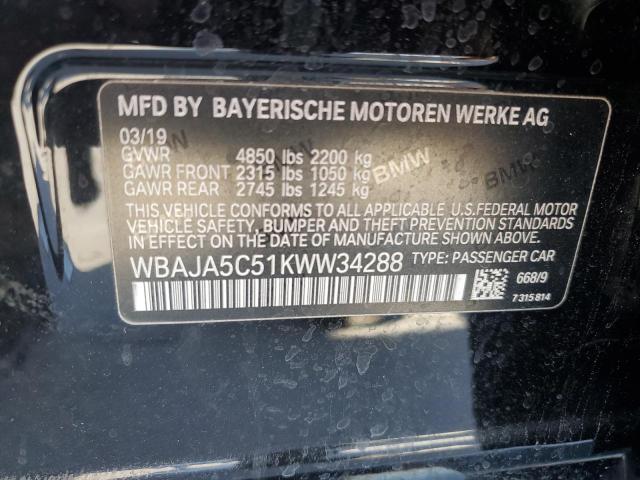 Photo 11 VIN: WBAJA5C51KWW34288 - BMW 530 I 