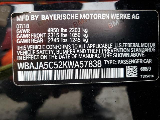 Photo 12 VIN: WBAJA5C52KWA57838 - BMW 530 I 