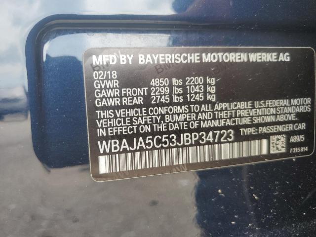 Photo 12 VIN: WBAJA5C53JBP34723 - BMW 5 SERIES 