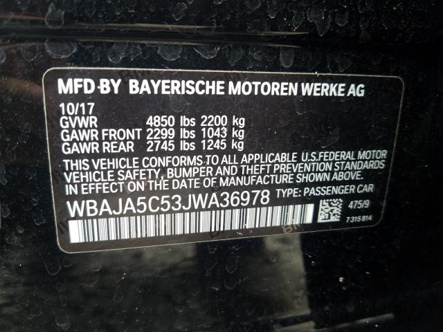 Photo 9 VIN: WBAJA5C53JWA36978 - BMW 530 