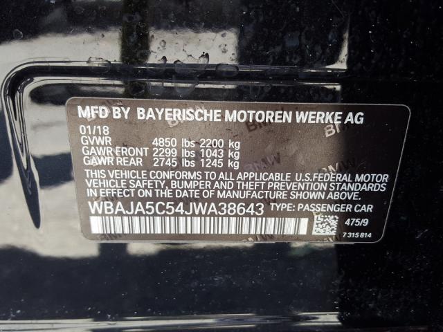 Photo 9 VIN: WBAJA5C54JWA38643 - BMW 530 I 