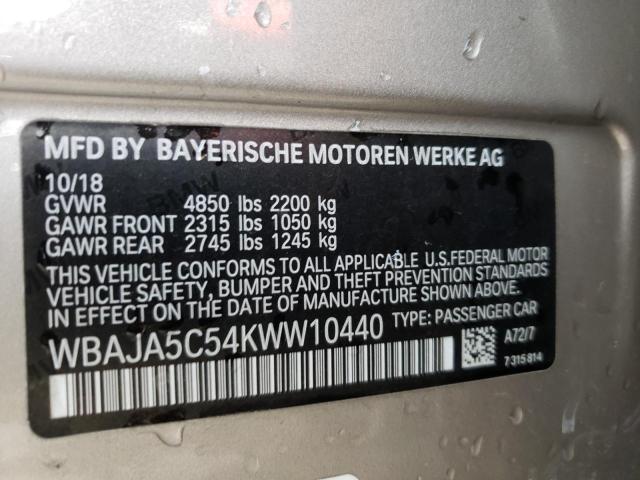 Photo 9 VIN: WBAJA5C54KWW10440 - BMW 530 I 