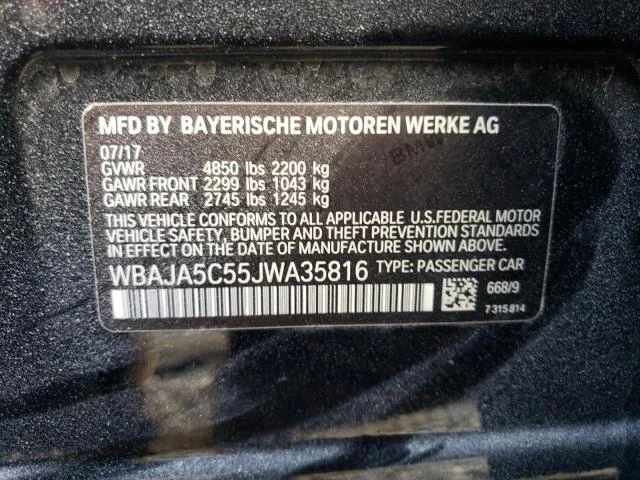 Photo 12 VIN: WBAJA5C55JWA35816 - BMW 530 I 