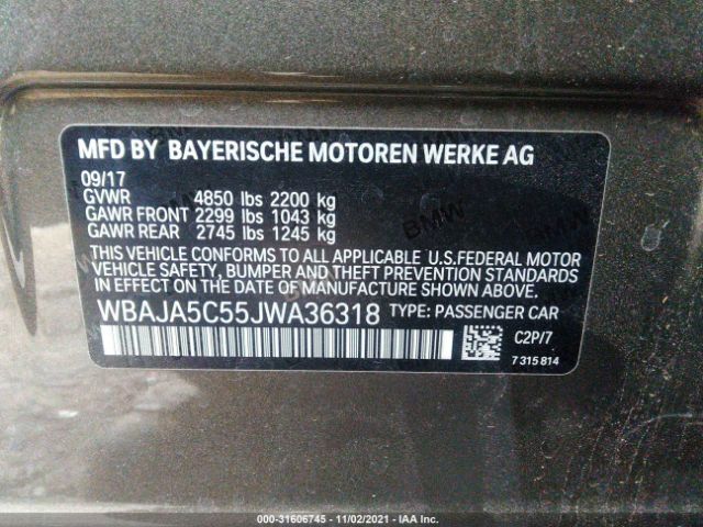 Photo 8 VIN: WBAJA5C55JWA36318 - BMW 5 