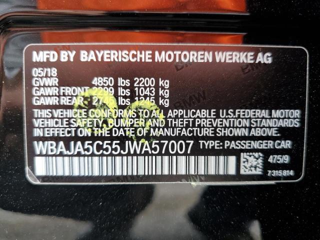 Photo 11 VIN: WBAJA5C55JWA57007 - BMW 5 SERIES 