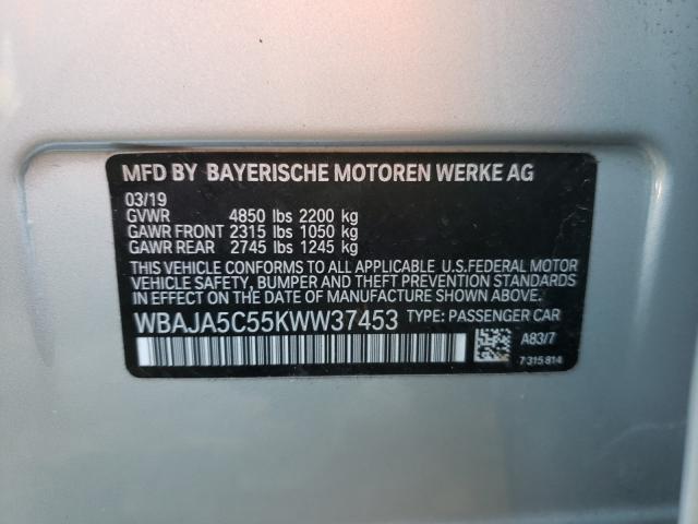 Photo 9 VIN: WBAJA5C55KWW37453 - BMW 530 I 