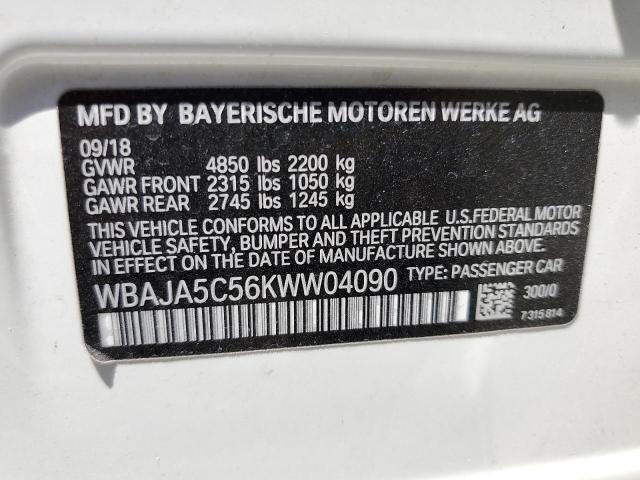 Photo 12 VIN: WBAJA5C56KWW04090 - BMW 530 I 