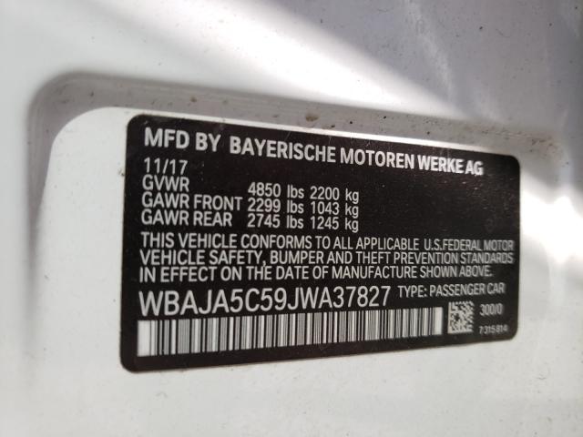 Photo 9 VIN: WBAJA5C59JWA37827 - BMW 530 I 