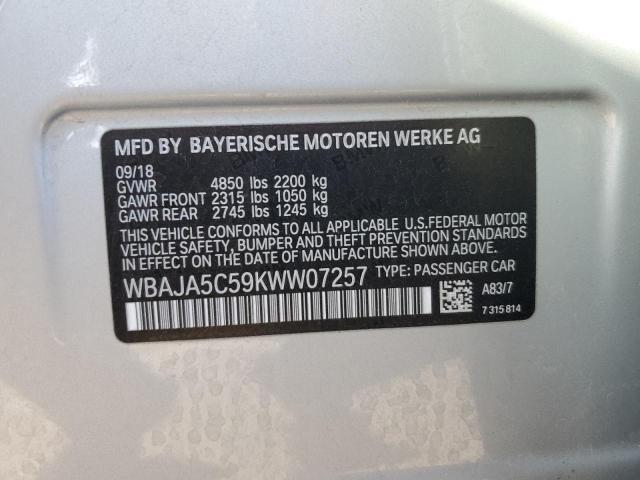 Photo 12 VIN: WBAJA5C59KWW07257 - BMW 5 SERIES 