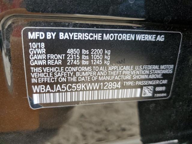 Photo 11 VIN: WBAJA5C59KWW12894 - BMW 5 SERIES 