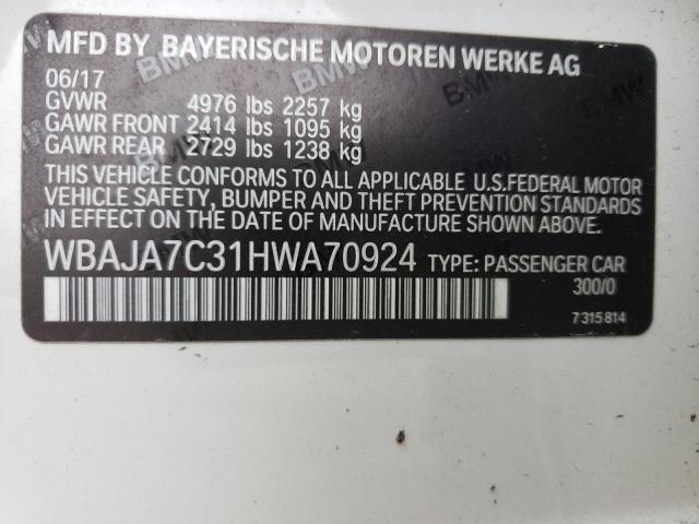 Photo 12 VIN: WBAJA7C31HWA70924 - BMW 530I 