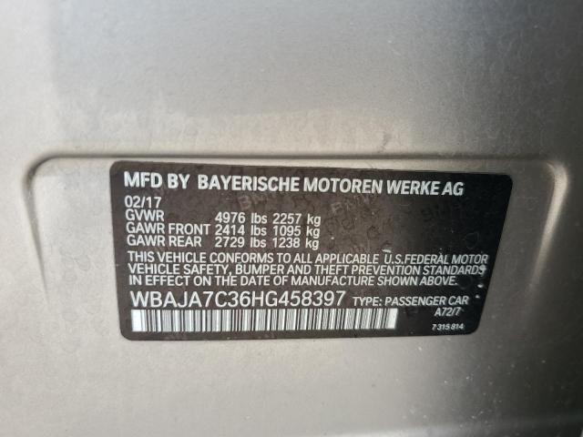 Photo 11 VIN: WBAJA7C36HG458397 - BMW 5 SERIES 