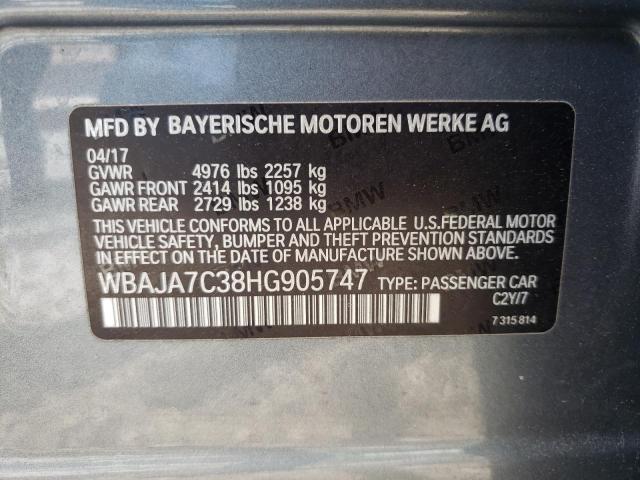 Photo 9 VIN: WBAJA7C38HG905747 - BMW 530 XI 