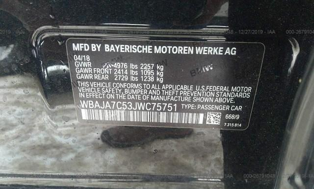 Photo 8 VIN: WBAJA7C53JWC75751 - BMW 5 SERIES 