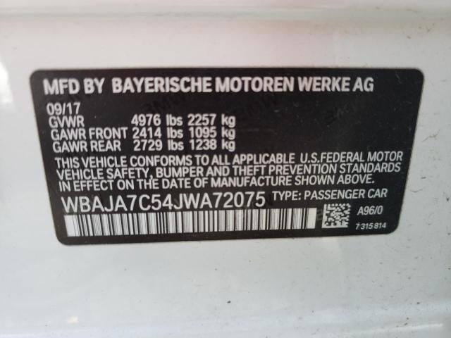 Photo 11 VIN: WBAJA7C54JWA72075 - BMW 530I 