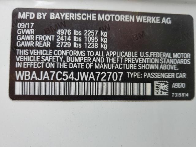 Photo 11 VIN: WBAJA7C54JWA72707 - BMW 5 SERIES 