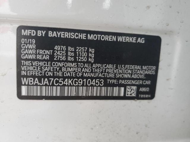 Photo 11 VIN: WBAJA7C54KG910453 - BMW 5 SERIES 