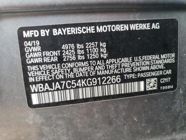 Photo 11 VIN: WBAJA7C54KG912266 - BMW 5 SERIES 