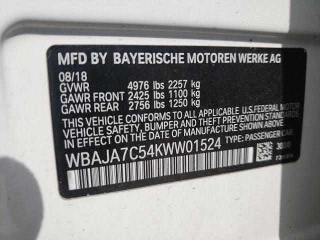 Photo 9 VIN: WBAJA7C54KWW01524 - BMW 530 XI 