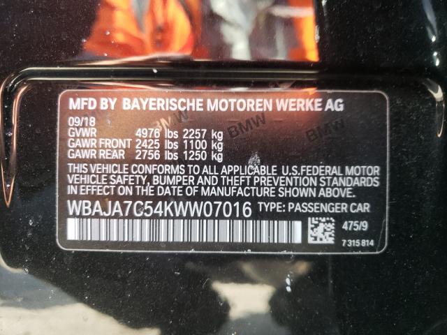 Photo 9 VIN: WBAJA7C54KWW07016 - BMW 530 XI 