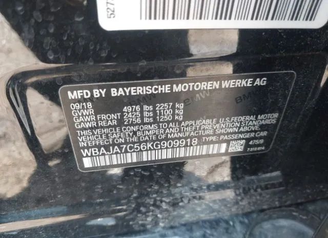 Photo 8 VIN: WBAJA7C56KG909918 - BMW 530I 