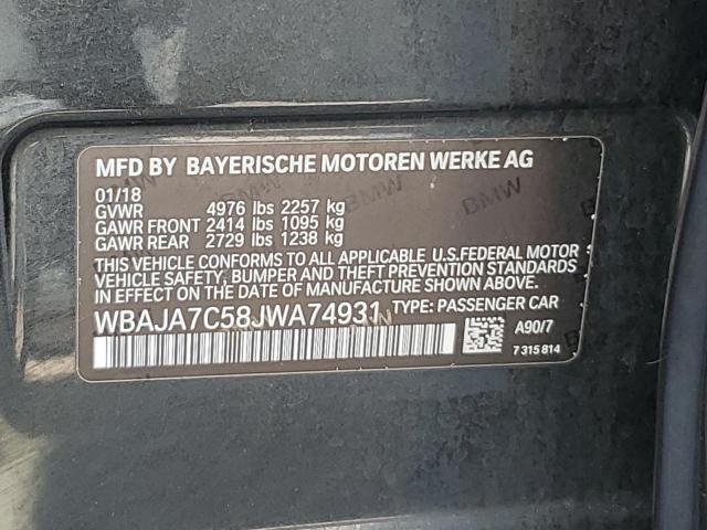 Photo 11 VIN: WBAJA7C58JWA74931 - BMW 530 XI 