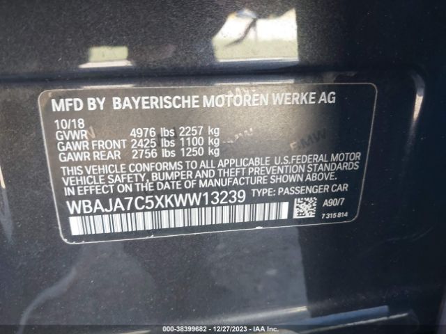 Photo 8 VIN: WBAJA7C5XKWW13239 - BMW 530I 