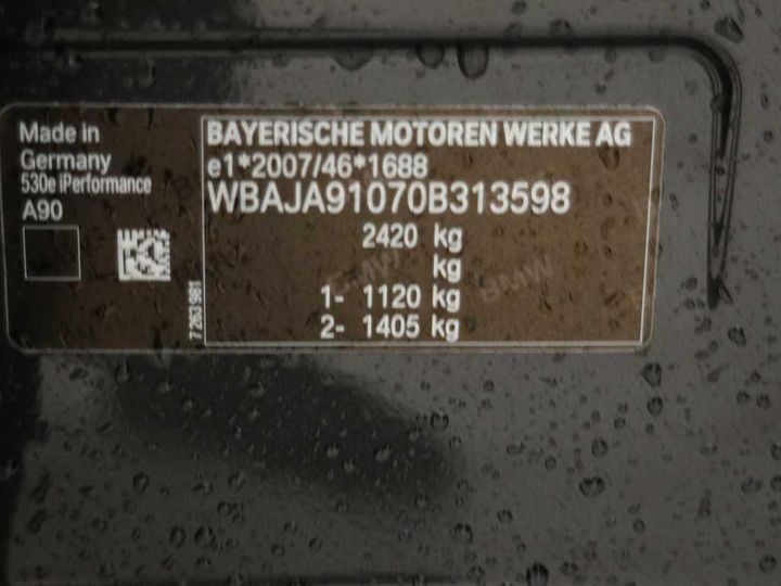 Photo 16 VIN: WBAJA91070B313598 - BMW BMW 5 SERIES 