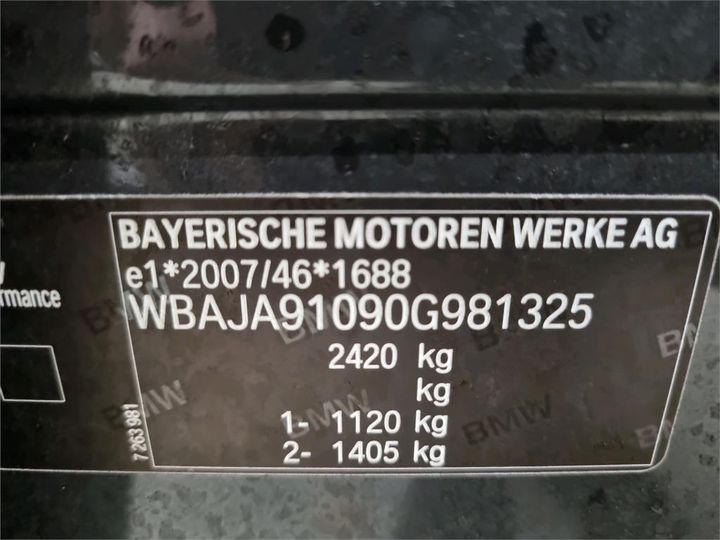 Photo 6 VIN: WBAJA91090G981325 - BMW 5 BERLINE 