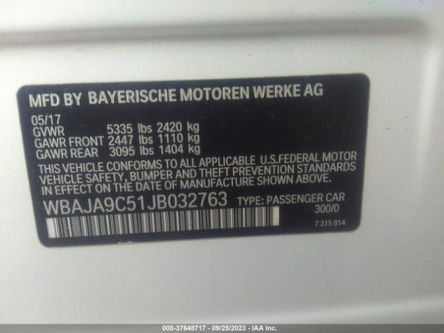 Photo 8 VIN: WBAJA9C51JB032763 - BMW 530E 