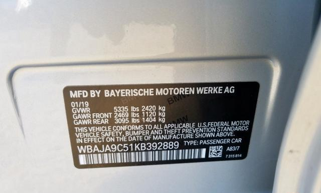 Photo 9 VIN: WBAJA9C51KB392889 - BMW 530E 