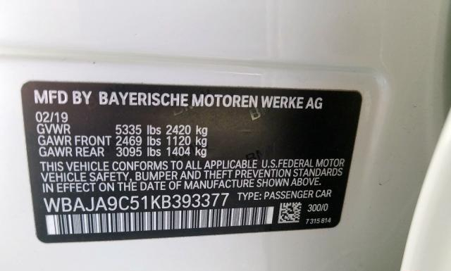 Photo 9 VIN: WBAJA9C51KB393377 - BMW 530E 