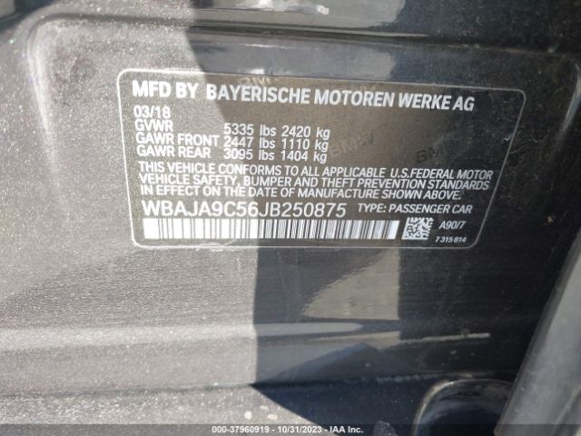 Photo 8 VIN: WBAJA9C56JB250875 - BMW 530E 