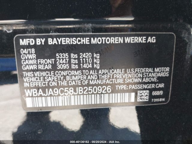 Photo 8 VIN: WBAJA9C58JB250926 - BMW 530E 