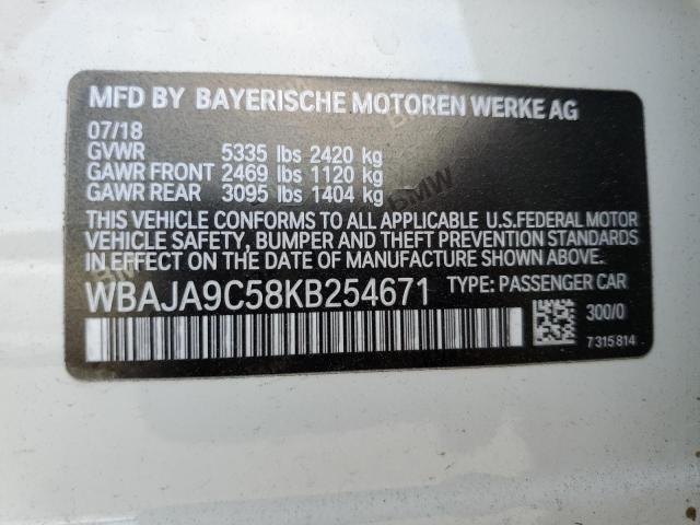 Photo 11 VIN: WBAJA9C58KB254671 - BMW 530E 