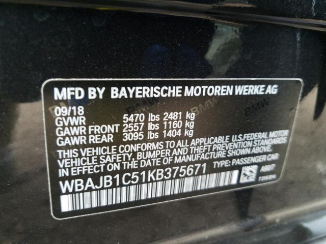 Photo 9 VIN: WBAJB1C51KB375671 - BMW 530XE 