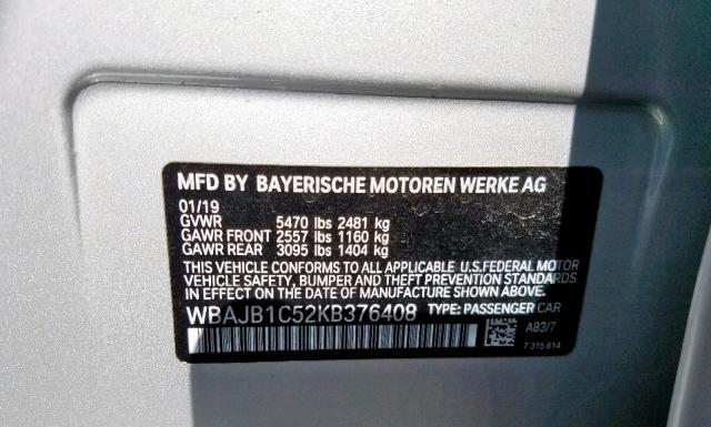 Photo 9 VIN: WBAJB1C52KB376408 - BMW 530XE 