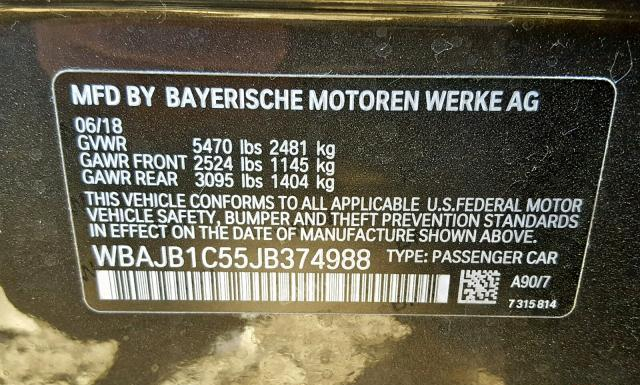 Photo 9 VIN: WBAJB1C55JB374988 - BMW 530XE 