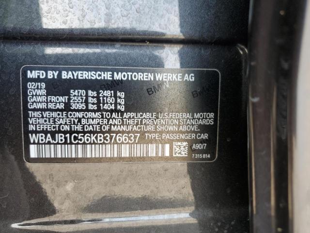 Photo 12 VIN: WBAJB1C56KB376637 - BMW 530XE 